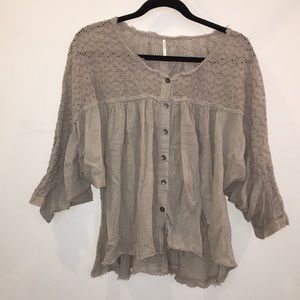 Free People Eyelet Blouse